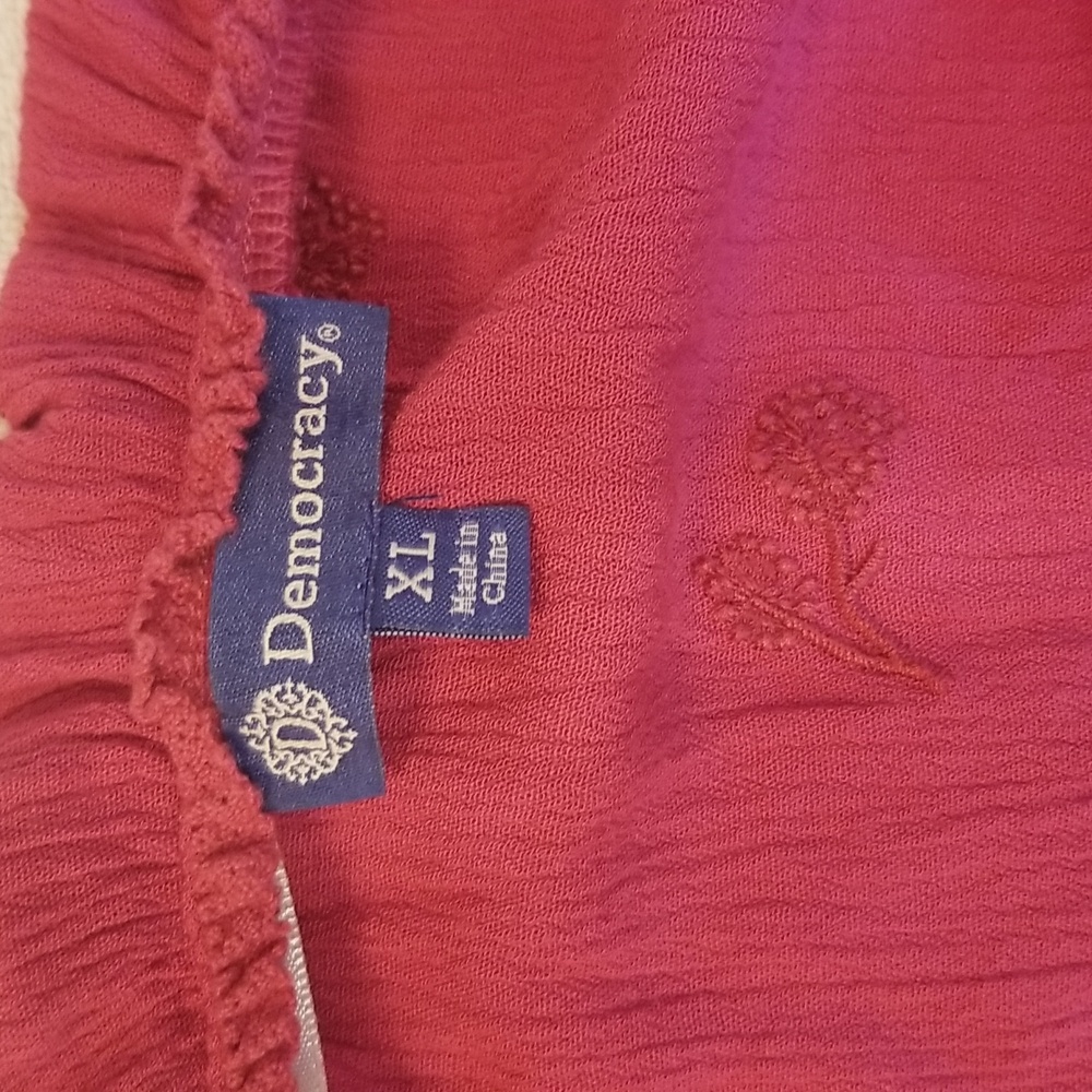 Women's Red Blouse - Picture 6 of 6